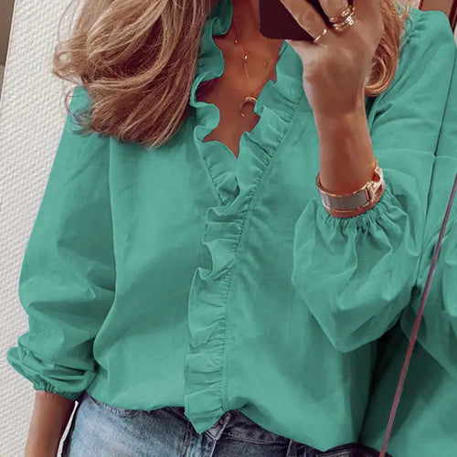 Casual Cute Long Sleeve Women's Office Shirt