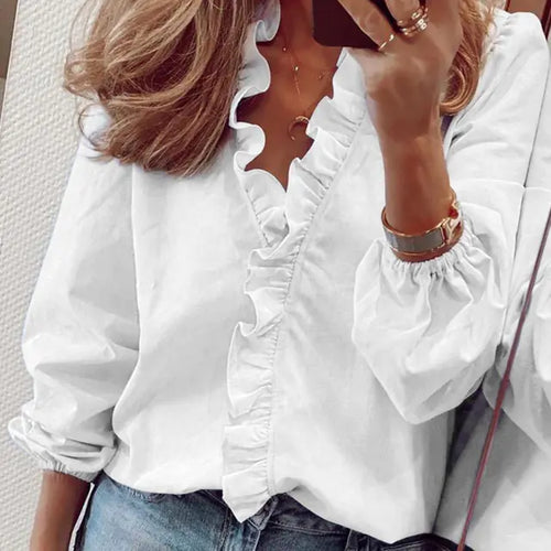 Casual Cute Long Sleeve Women's Office Shirt